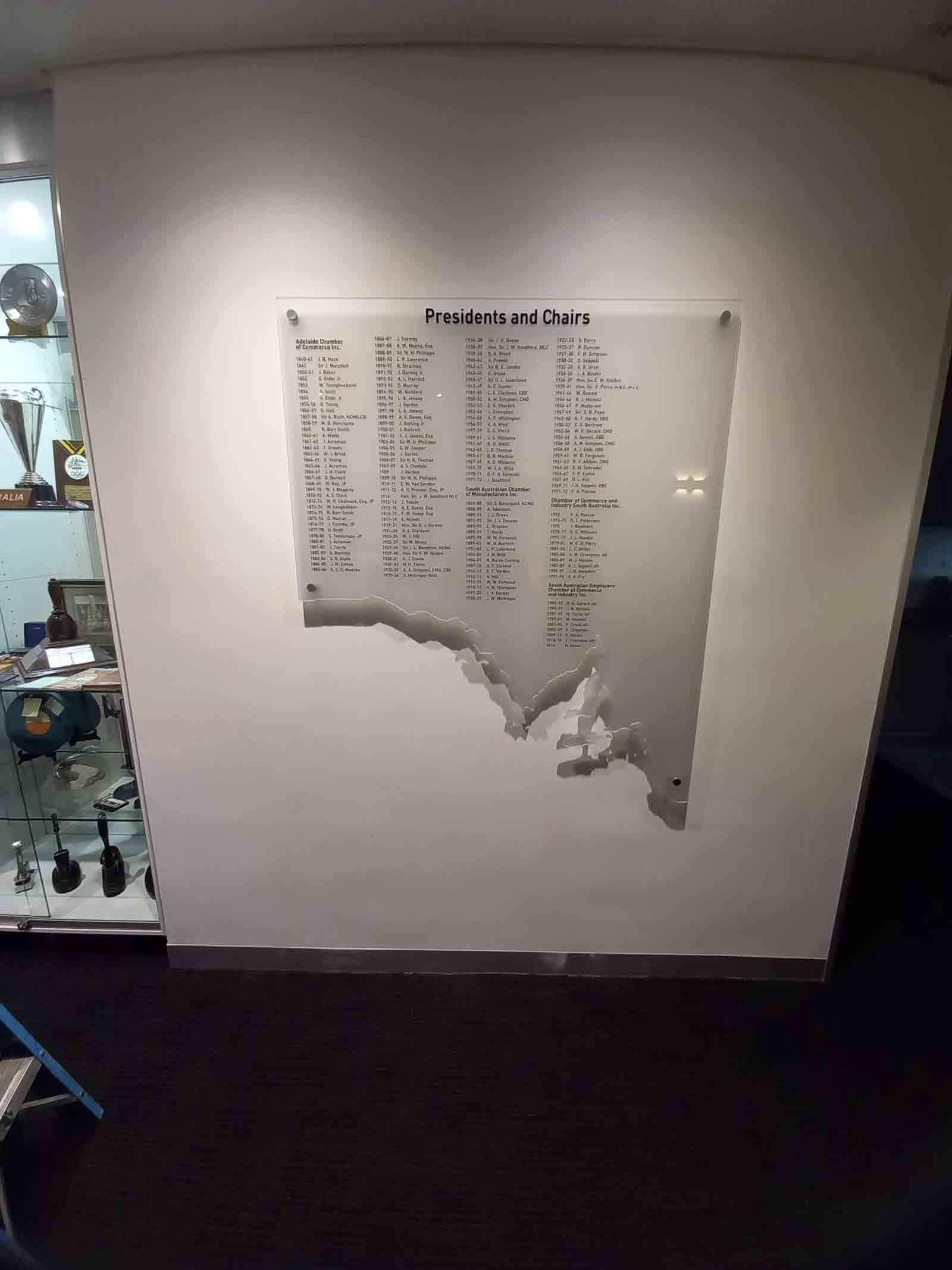 Presidents and Chairs Wall Board