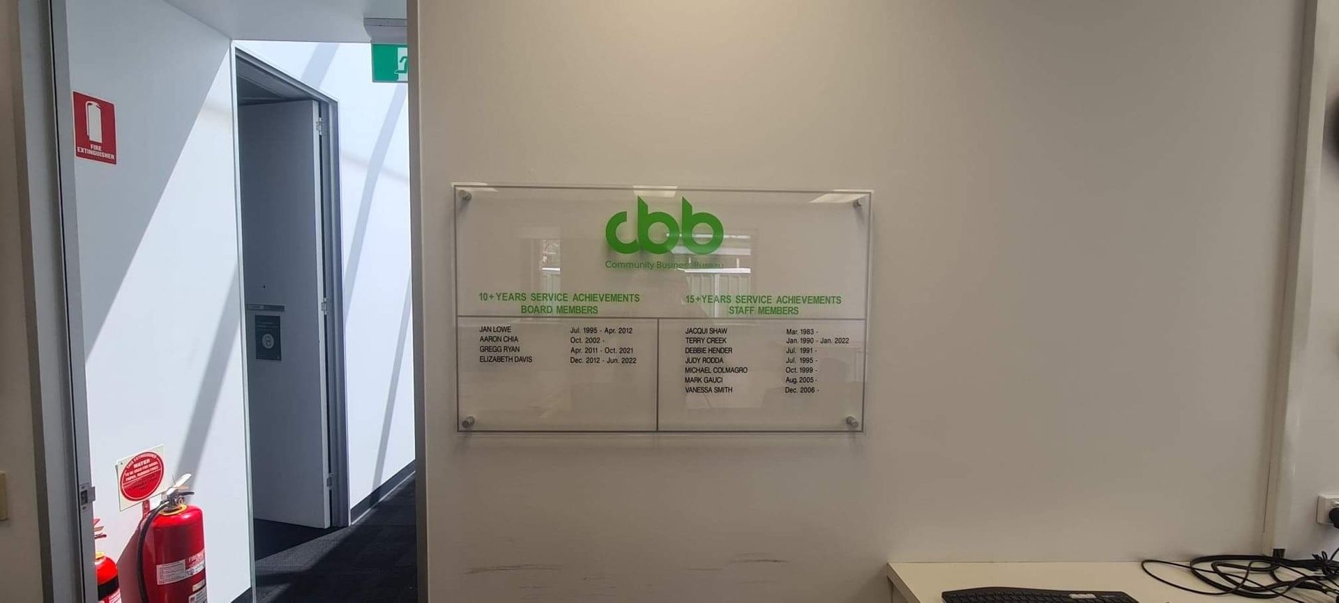 Honour Board for CBB 