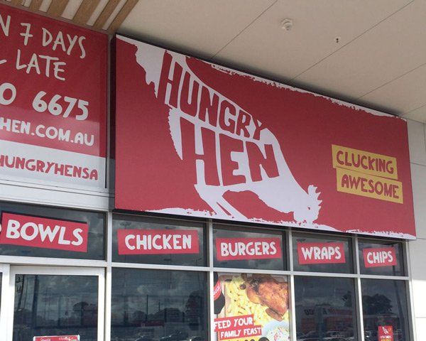 hungry hen sign