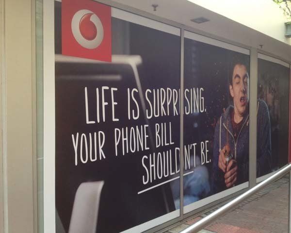 vodaphone window sign