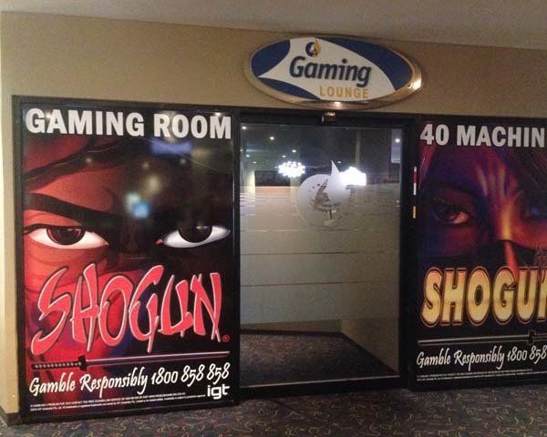 gaming lounge window signage