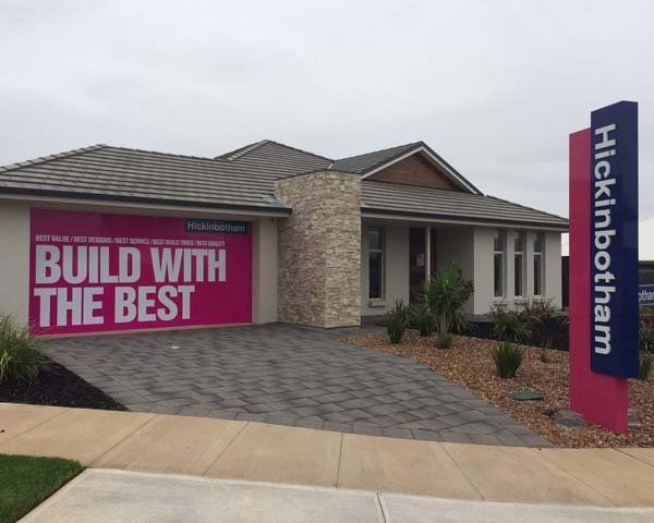 pink display home sign