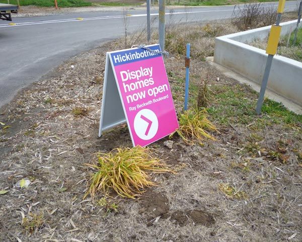 display homes open sign