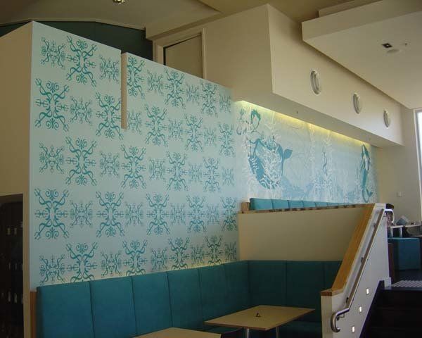 pattern printed on wall