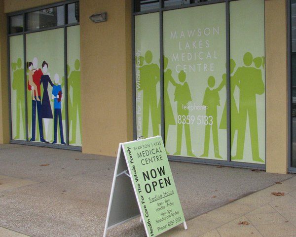 medical center sidewalk sign