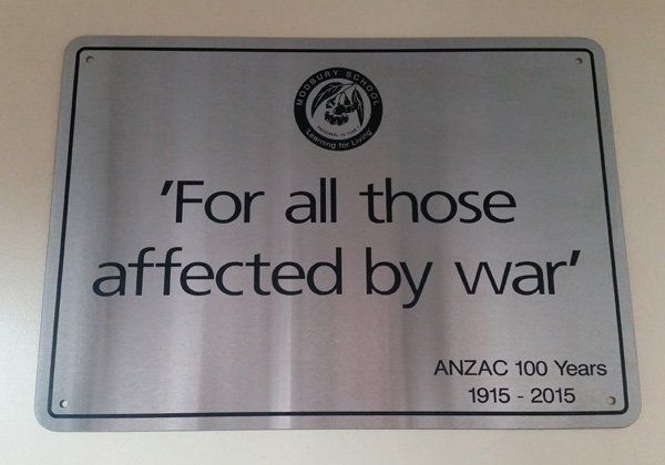for all those affected by war plaque