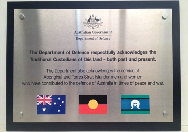 department of defence plaque