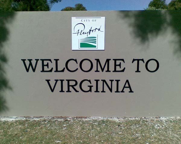 welcome to virginia estate sign