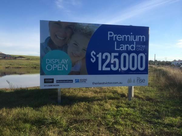 premium land advertisement sign