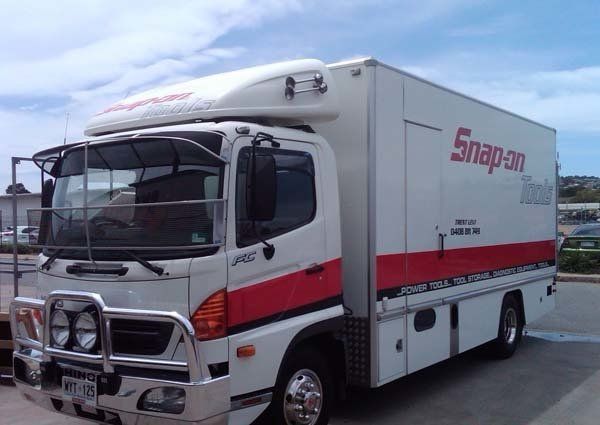 snap on truck vinyl lettering