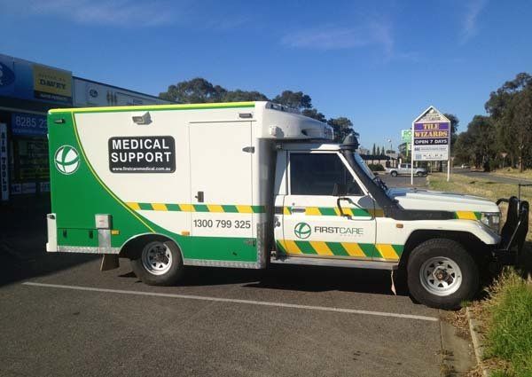 medical support vehicle vinyl lettering